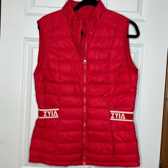 Zyia Active Alpine Red Down Feather Filled Puffer Vest XL - Picture 1 of 10
